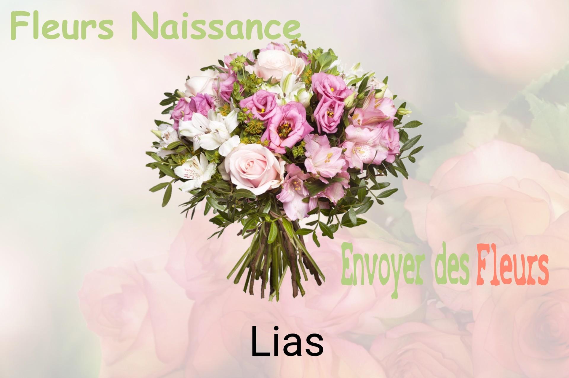 Bouquet de fleurs de naissance livré à Lias